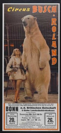 Circus Busch-Roland - Zauberwelt Zirkus, Bonn, ohne Jahr
