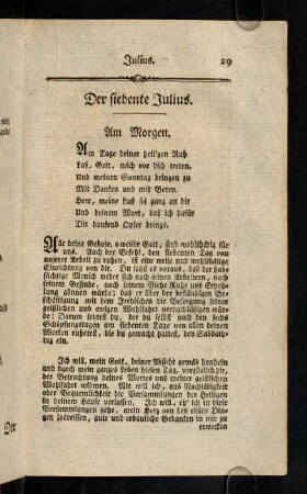 29-40, Der siebente-neunte Julius.