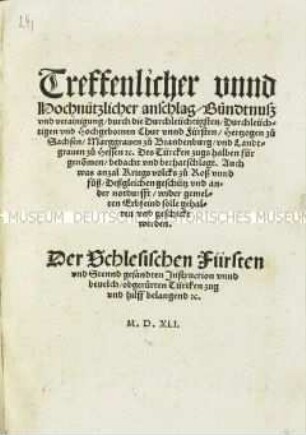 Anschlag für einen Türkenzug