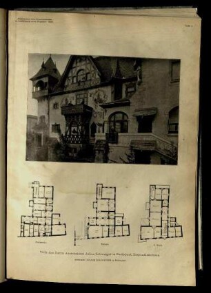 Villa des Herrn Julius Schweiger in Budapest, Stephaniestrasse. Architekt: Julius Schweiger.