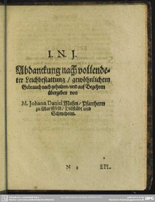 Abdankung : Abdanckung