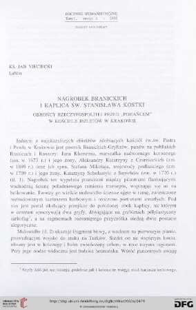 50: Nagrobek Branickich i kaplica św. Stanisława Kostki : obrońcy Rzeczypospolitej przed "Pohańcem" w kościele jezuitów w Krakowie