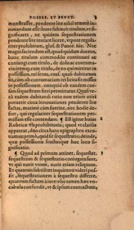 De sequestratione possession. et fructuum ... Repetitio
