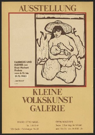 Ausstellungswerbung: "Farbiges und Kleines von Knut Norbert Firchau" 06.12. bis 31.12.1983