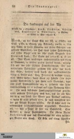 Die Landvogtei auf der Alp