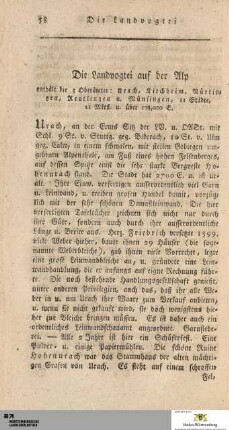 Die Landvogtei auf der Alp