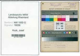 Entnazifizierung Josef Kuck, geb. 27.08.1908 (Kaufm.Angest.)