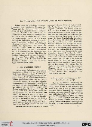 21/22.1922/24: Zur Topographie von Ovilava : (Wels in Oberösterreich)