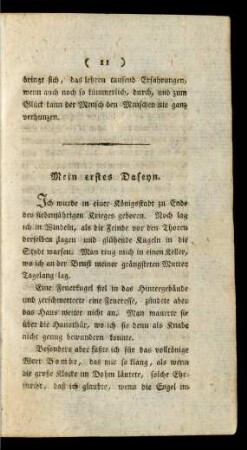 Mein erstes Daseyn