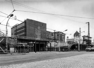 Dresden-Altstadt. Abrißarbeiten an den Gleisanlagen der Deutschen Bahn