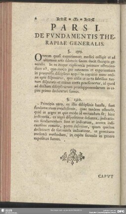 Pars I. De Fundamentis Therapiae Generalis