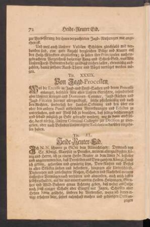 Tit. XXXIX. Von Jagd-Processen.