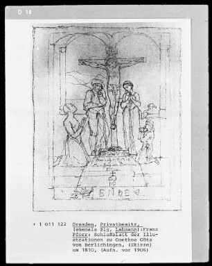 Schlußblatt der Illustrationen zu Goethes Götz von Berlichingen