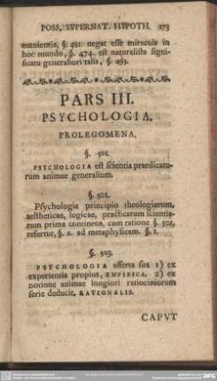 Pars III. Psychologia
