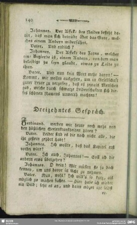 Dreizehntes Gespräch