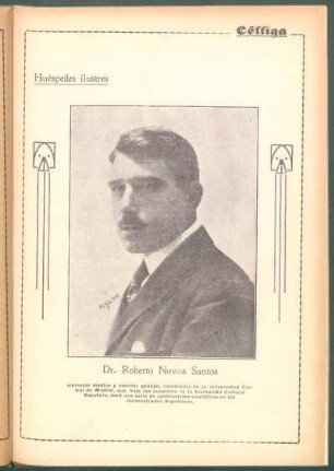 Huéspedes ilustres : [Retrato de] Dr. Roberto Nóvoa Santos
