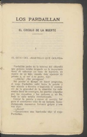 I - El sitio del "Martillo que golpea"