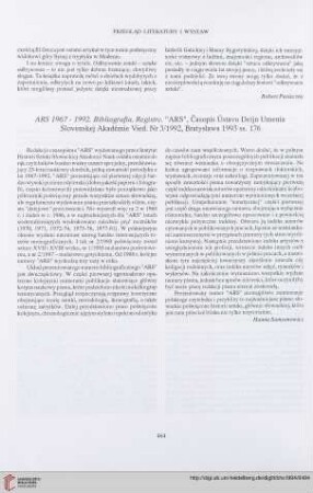 56: [Rezension von: ARS 1967-1992. Bibliografia, Registre, Nr. 3/1992]