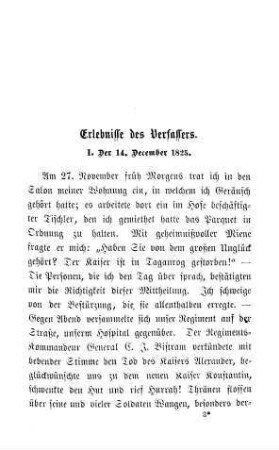 Erlebnisse des Verfassers