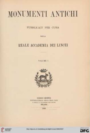 1: Monumenti antichi