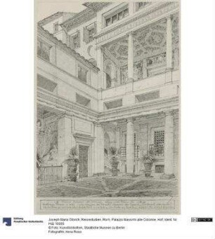 Reisestudien, Rom, Palazzo Massimi alle Colonne, Hof