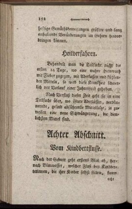 Achter Abschnitt. Vom Kindbettflusse.