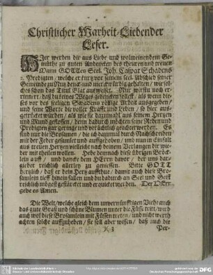 Christlicher Wahrheit-Liebender Leser