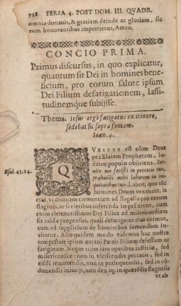 [Feria VI. Post Dominicam III. Qvadragesimae, Concio Prima [- Concio Qvinta.]