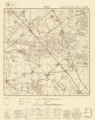 2047 Züssow, Topographische Karte 1:25000 (4cm - Karte)
