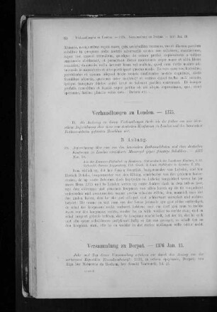 Verhandlungen zu London. - 1375.