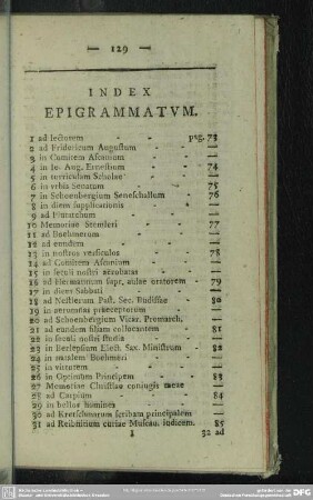Index Epigrammatum