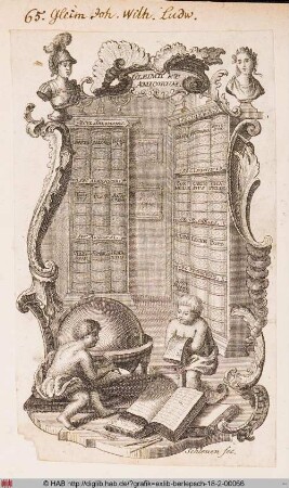 Exlibris des Johann Wilhelm Ludwig Gleim
