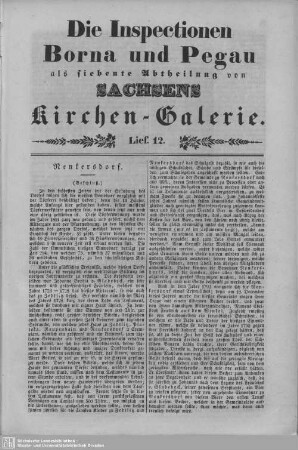 Renkersdorf (Beschluß), Steinbach, Lauterbach : 12. Lieferung
