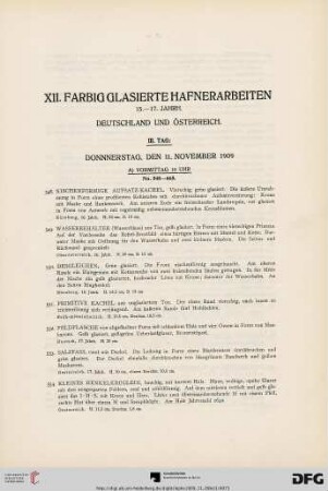 XII. Farbig glasierte Hafnerarbeiten 15.-17. Jahrh. (Nr. 548-635)