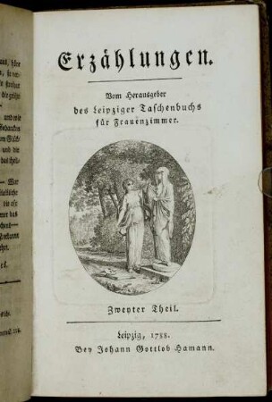 Theil 2: Erzählungen. Zweyter Theil