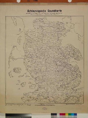 Schleswigsche Grundkarte das Gebiet des ehemaligen Herzogtums Schleswig umfassend.