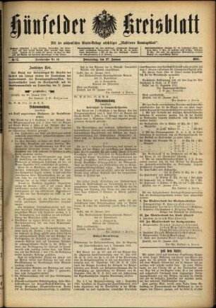 Ausgabe vom Donnerstag, den 27. Januar 1916.