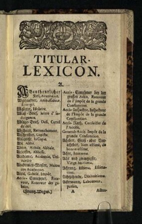 Titular-Lexicon