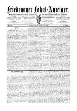 Nr. 85, 19.07.1898