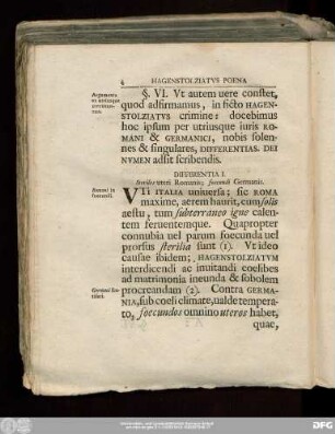 Differentia I. Steriles uteri Romanis; foecundi Germanis.