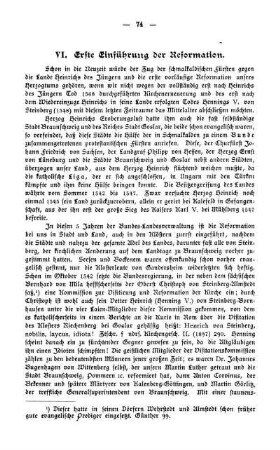 VI. Erste Einführung der Reformation.
