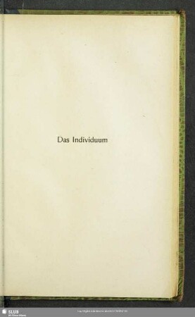 Das Individuum