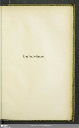 Das Individuum