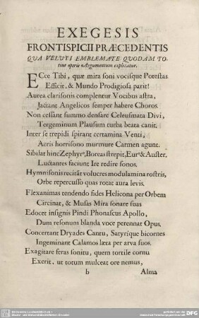 Exegesis Frontispicii Praecedentis...