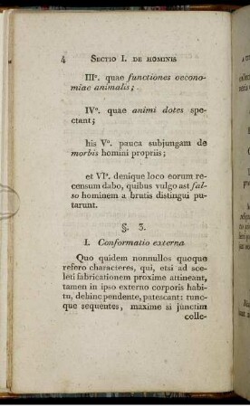 I. Proprietates corporis humani quodad conformationem externam