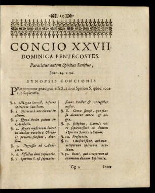 Concio XXVII. Dominica Pentecostes.