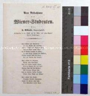 Gedicht von L. Eckardt über die Wiener Studenten