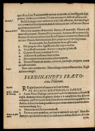 Ferdinandus Praetorius Polonus.