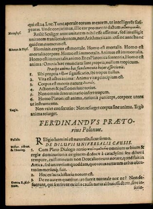 Ferdinandus Praetorius Polonus.
