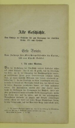 1. Die ersten Menschen